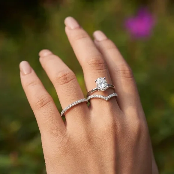 1.5 Carat Moissanite Diamond Ring